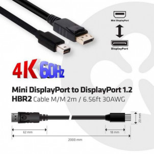 CABLE MINI DISPLAYPORT / MINI DISPLAYPORT 1.2A HBR2 CABLE M/M 2M 4K60HZ