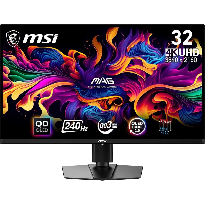 ECRAN GAMING 31 POUCES MSI MAG 321UPX QD-OLED (4K/ 240HZ/ HDR/ 2.1 / VRR )