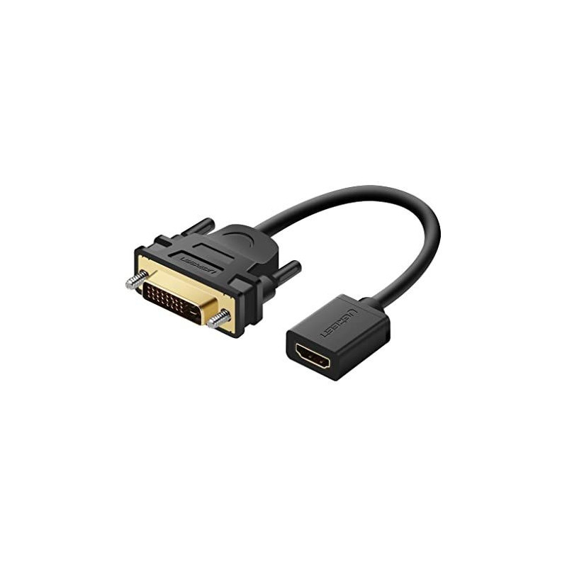 ADAPTATEUR HDMI/DVI MALE/MALE PLAQUE OR