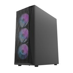 BOITIER DF DK352 MESH BLACK + 4 ARGB FAN