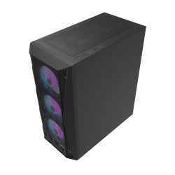 BOITIER DF DK352 MESH BLACK + 4 ARGB FAN