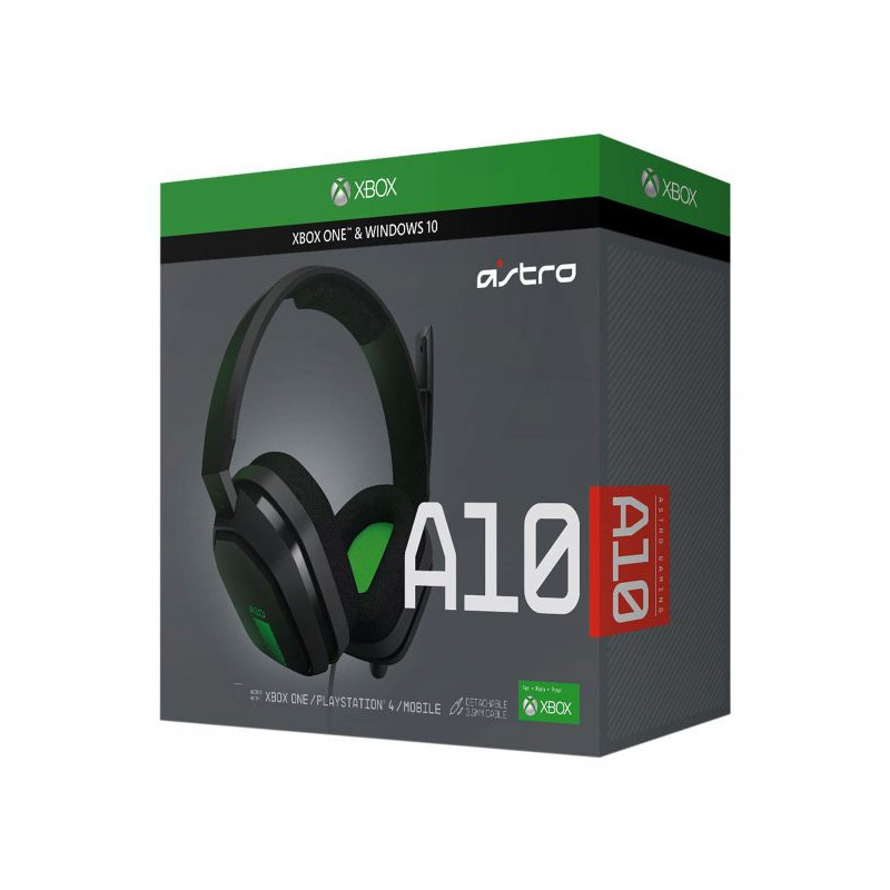 CASQUE ASTRO A10 GAMING  GREY/GREEN ONE/SERIES/PC