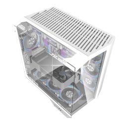 BOITIER DF BTF/ATX DY470 WHITE + 4 ARGB FAN + VGA HOLDER