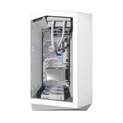 BOITIER DF BTF/ATX DY470 WHITE + 4 ARGB FAN + VGA HOLDER