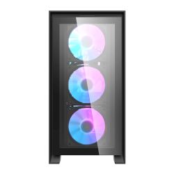BOITIER DF DRX70 GLASS BLACK + 4 ARGB FAN + VGA HOLDER