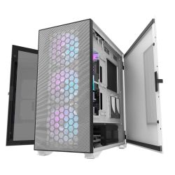 BOITIER DF DLX21 MESH WHITE + 4 ARGB FAN