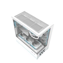 BOITIER DF ATX/BTF DY451 PRO WHITE ARGB + 4 FAN ARGB INF34