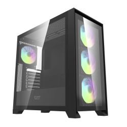 BOITIER DF DRX90 GLASS BLACK + 4 ARGB FAN