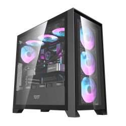 BOITIER DF DRX90 GLASS BLACK + 4 ARGB FAN