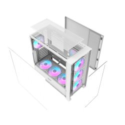 BOITIER DF DRX90 GLASS WHITE + 4 ARGB FAN