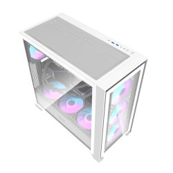 BOITIER DF DRX90 GLASS WHITE + 4 ARGB FAN