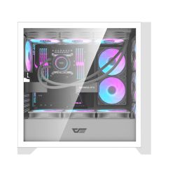BOITIER DF DRX90 GLASS WHITE + 4 ARGB FAN