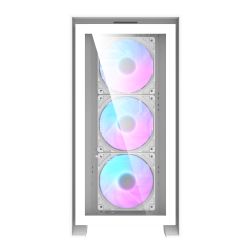 BOITIER DF DRX90 GLASS WHITE + 4 ARGB FAN
