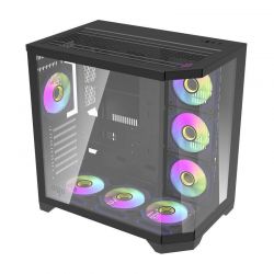 BOITIER DF FT418 PRO BLACK + 7 ARGB FAN