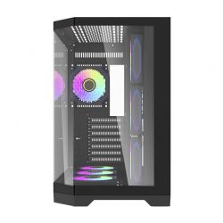 BOITIER DF FT418 PRO BLACK + 7 ARGB FAN