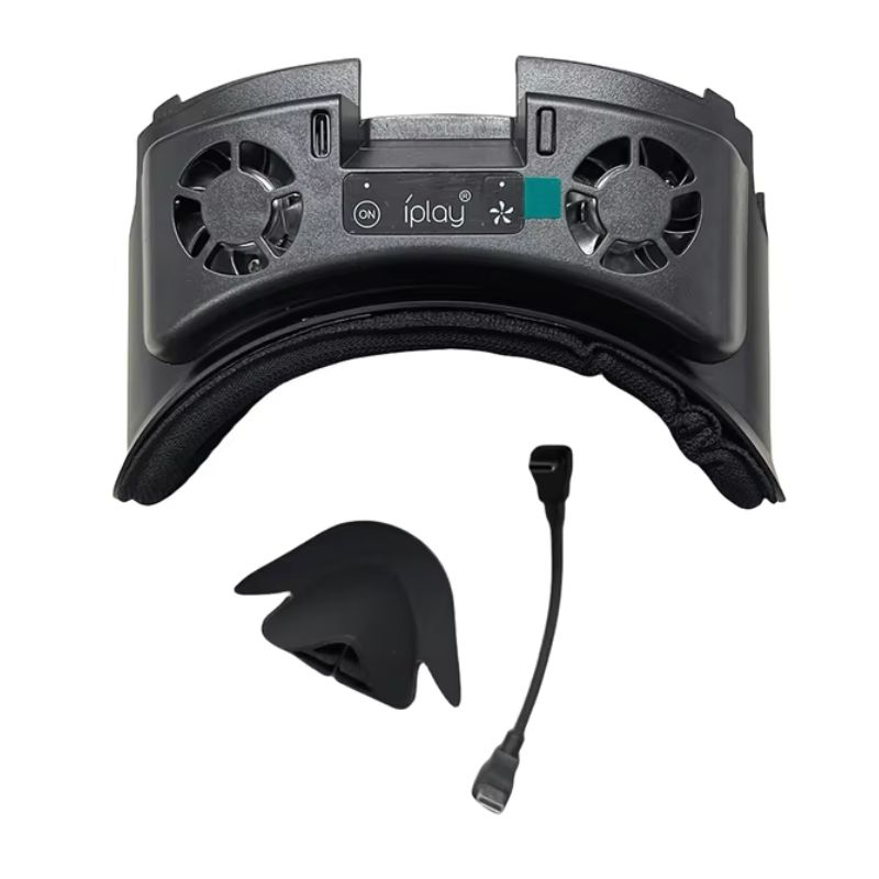 VENTILATEUR + RGB SHADING AND BREATHABLE FAN GLASSES FACE COVER FOR EYE MASK POUR META QUEST 3 VR BLACK