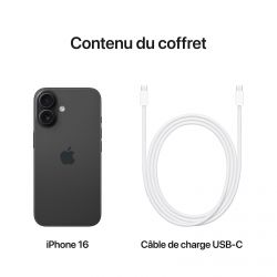 APPLE IPHONE 16 128GB 6.1 POUCES BLACK