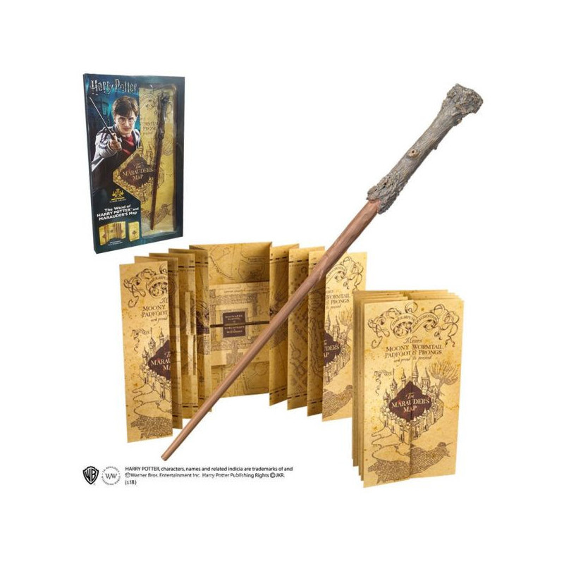 BAGUETTE D HARRY ET CARTE DU MARAUDEUR HARRY POTTER