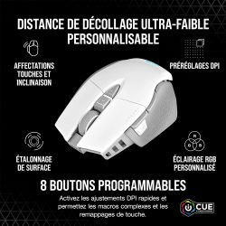 SOURIS GAMING CORSAIR GAMING M65 RGB ULTRA WIRELESS (BLANC)