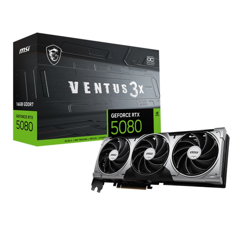 CARTE GRAPHIQUE MSI GEFORCE RTX 5080 16G VENTUS 3X OC