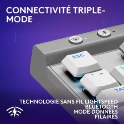 CLAVIER PC GAMING LOGITECH G515 TKL LIGHTSPEED BLANC (MECANIQUE TACTILE)