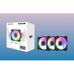 VENTILATEUR BOITIER DF DR08 3IN1 FAN BLACK