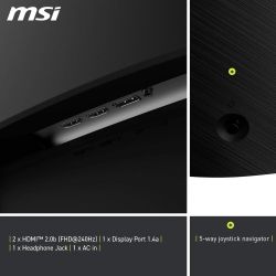 ECRAN GAMING 32" INCURVE MSIMAG 32C6X /1920X1080 / 250 HZ (OC) / HDMI / DISPLAY PORT