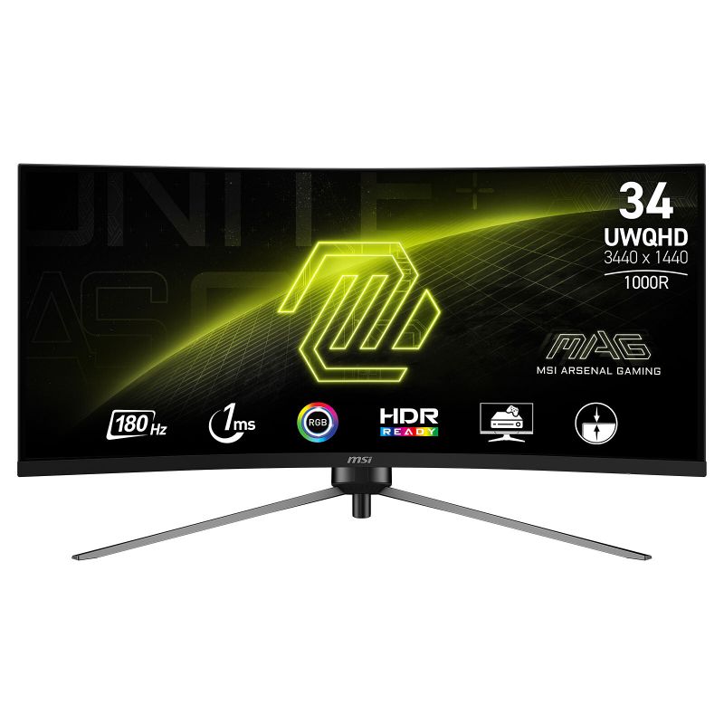 ECRAN GAMING 34" INCURVE MSIMAG 345CQR / 3440 x 1440/ 144 HZ (OC) / HDMI / DISPLAY PORT