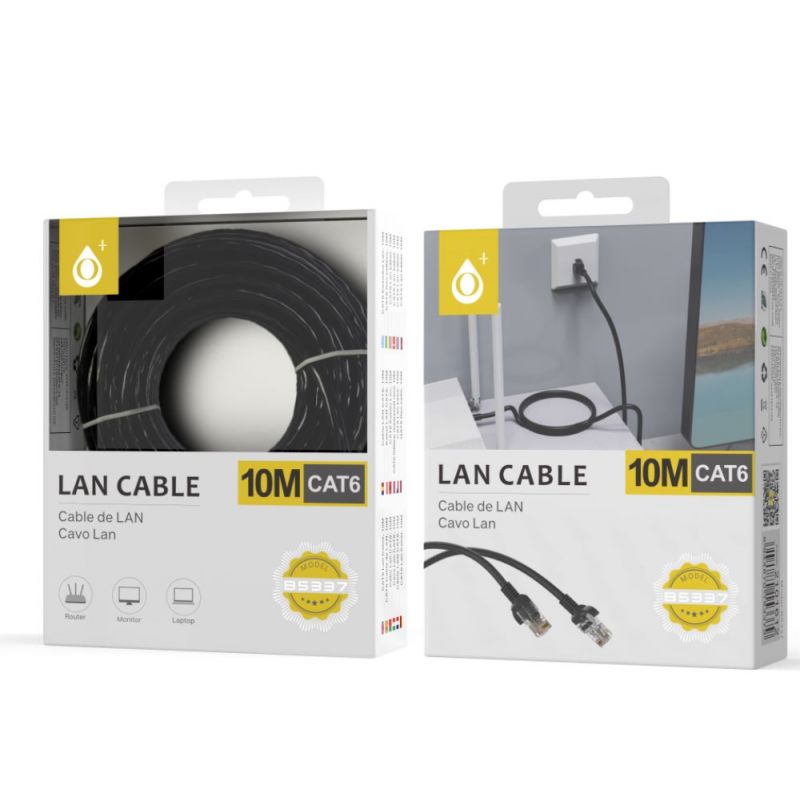 Câble Ethernet CAT6 - 10m - Noir - B5337