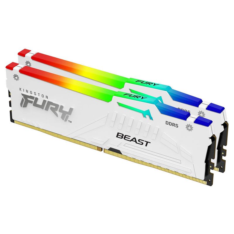 DDR 5 6000 MHZ KINGSTON FURY BEAST RGB 32 GB (2 X 16 GB) Z CL30 - WHITE