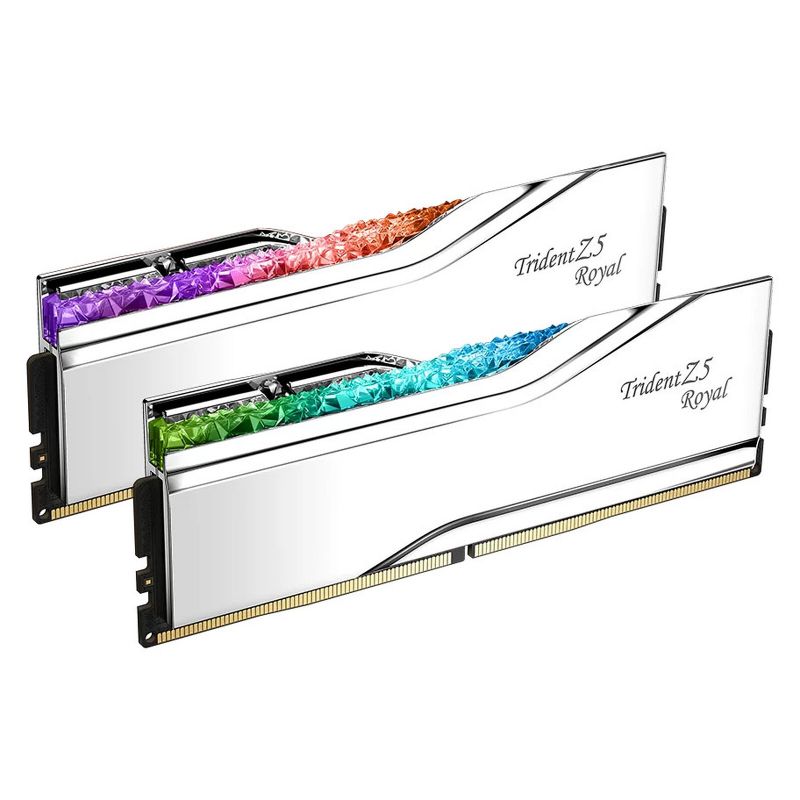 DDR 5 6400 MHZ G.Skill Trident Z5 Royal Neo 32 Go (2 x 16 Go) CL30 - Argent