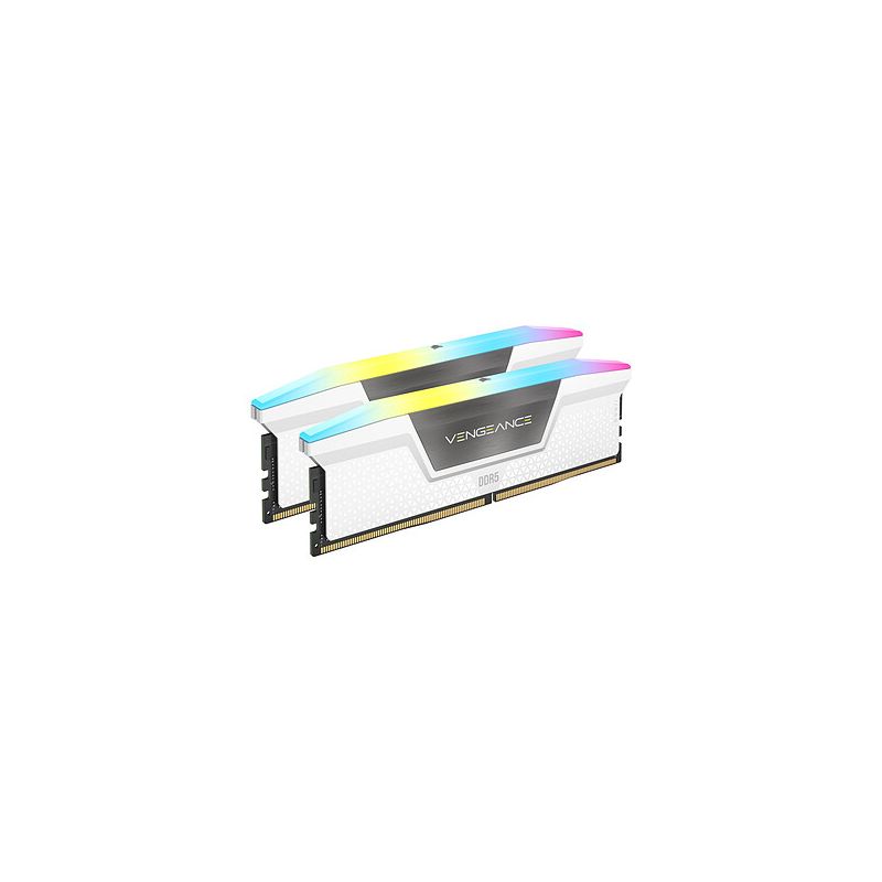 DDR 5 6400 MHZ 32G Corsair Vengeance RGB (2 x 16 Go) CL36 - Blanc