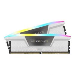 DDR 5 6400 MHZ 32G Corsair Vengeance RGB (2 x 16 Go) CL36 - Blanc