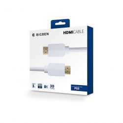 CABLE HDMI 2.1 NACON BRAIDED 8K - 3M WHITE PS5