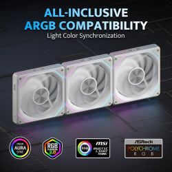 VENTILATEUR BOITIER DF GAUSS G16 3IN1 WHITE