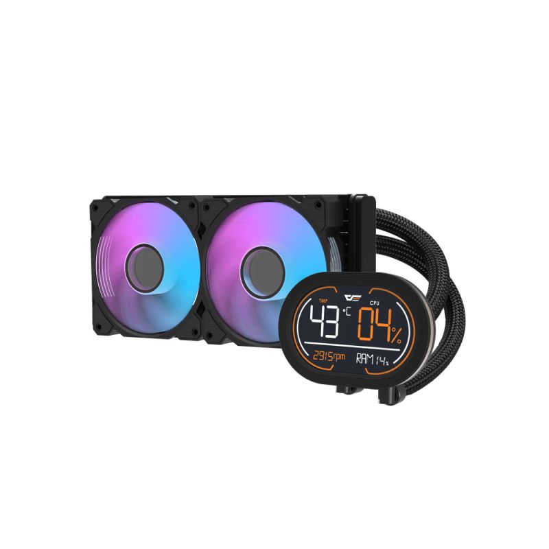 AIO ( KIT WATERCOOLING ) DF DH240D BLACK (MAGNETIC SCREEN)