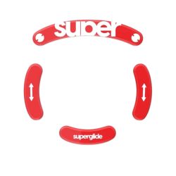 PATINS VERRE V2 MODDING SUPERGLIDE - LOGITECH G PRO WIRELESS - ROUGE