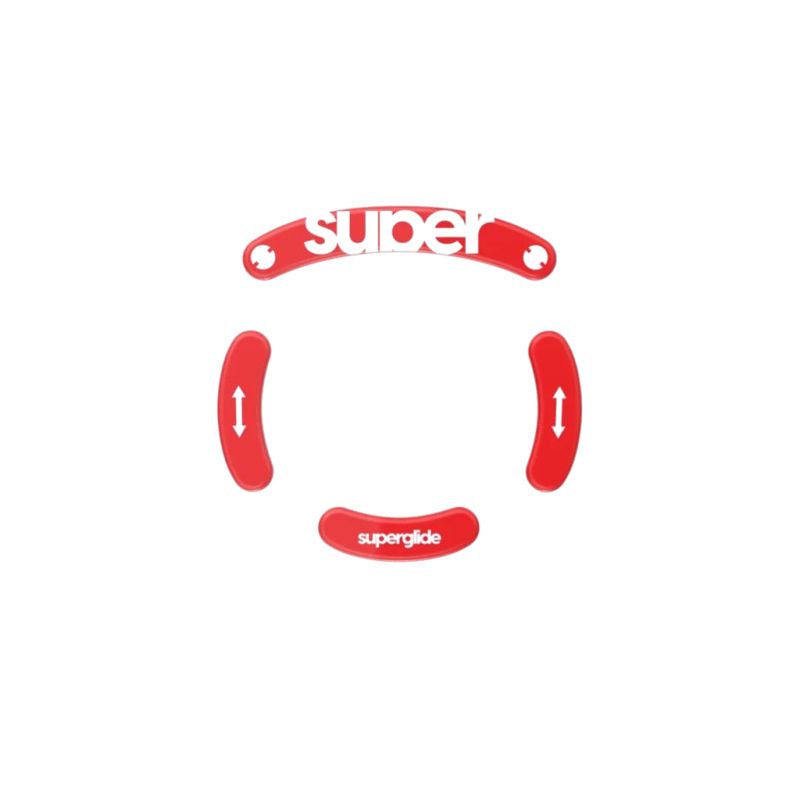 PATINS VERRE V2 MODDING SUPERGLIDE - LOGITECH G PRO WIRELESS - ROUGE