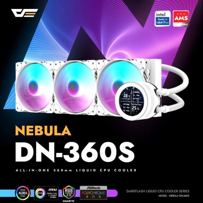 AIO ( KIT WATERCOOLING ) DF DN360S WHITE + IPS SCREEN