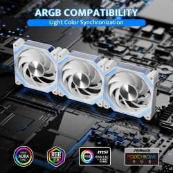VENTILATEUR BOITIER DF INF34 3IN1 FAN WHITE