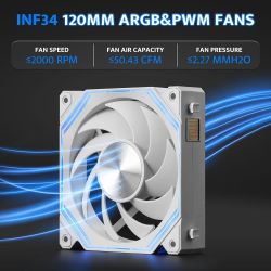 VENTILATEUR BOITIER DF INF34 3IN1 FAN WHITE