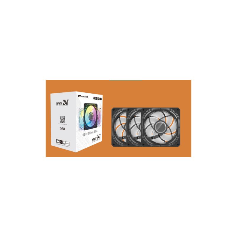 VENTILATEUR BOITIER DF INF24T 3IN1 FAN BLACK