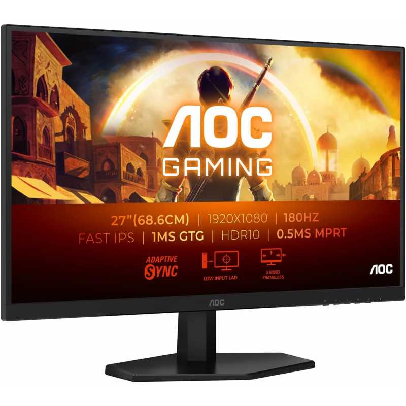 ECRAN GAMING 27" AOCLED - 27G42E ( 1080p/IPS/180HZ/HDR10)
