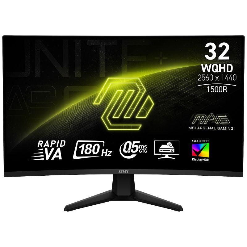 ECRAN GAMING 31.5" INCURVE MSIMAG 32CQ6F / 2560 x 1440/ 180 HZ (OC) / HDMI / DISPLAY PORT /HDR400