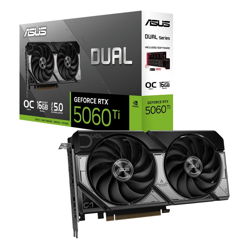 CARTE GRAPHIQUE ASUS RTX 5060 Ti DUAL O16G