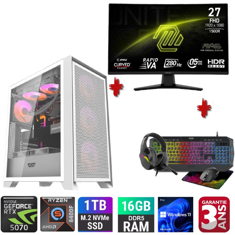 PACK PC GAMER SHADOW X ( ECRAN + PC GAMER + PACK 4 EN 1)