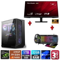 PACK PC GAMER HILDEGARDE ( ECRAN / CLAVIER / SOURIS / CASQUE )