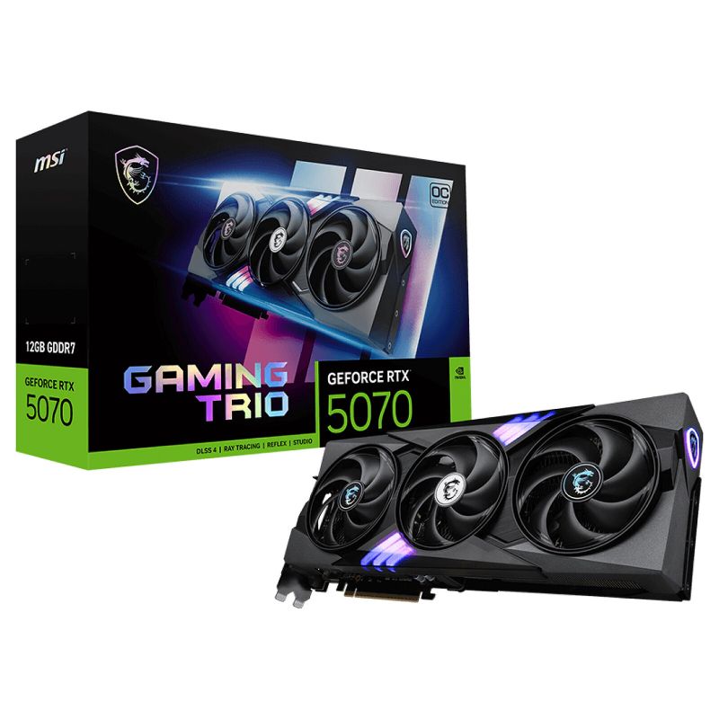 CARTE GRAPHIQUE MSI GeForce RTX 5070 12G GAMING TRIO OC