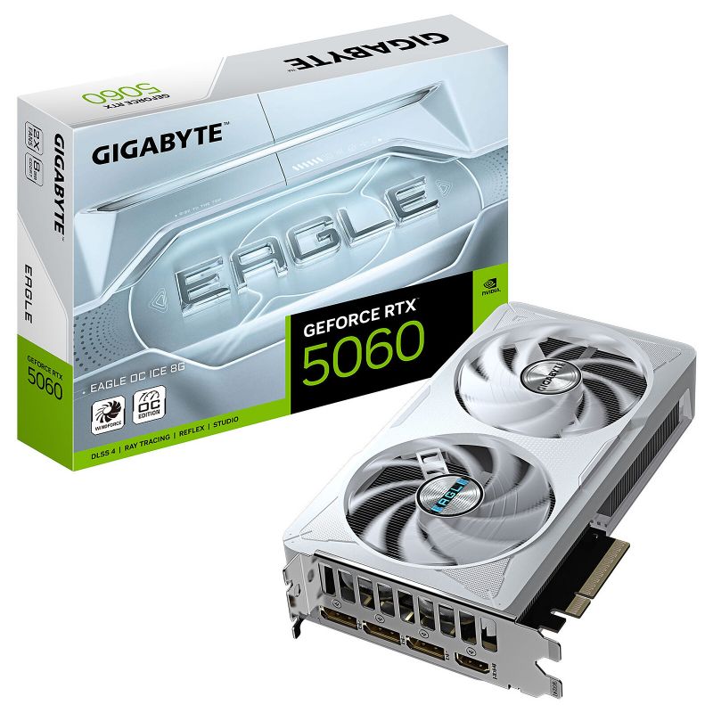 CARTE GRAPHIQUE GIGABYTE RTX 5060 EAGLE ICE OC 8GD