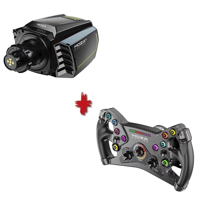 BUNDLE DIRECT DRIVE MOZA R21 WHEEL BASE BLACK VERSION + MOZA KS WHEEL
